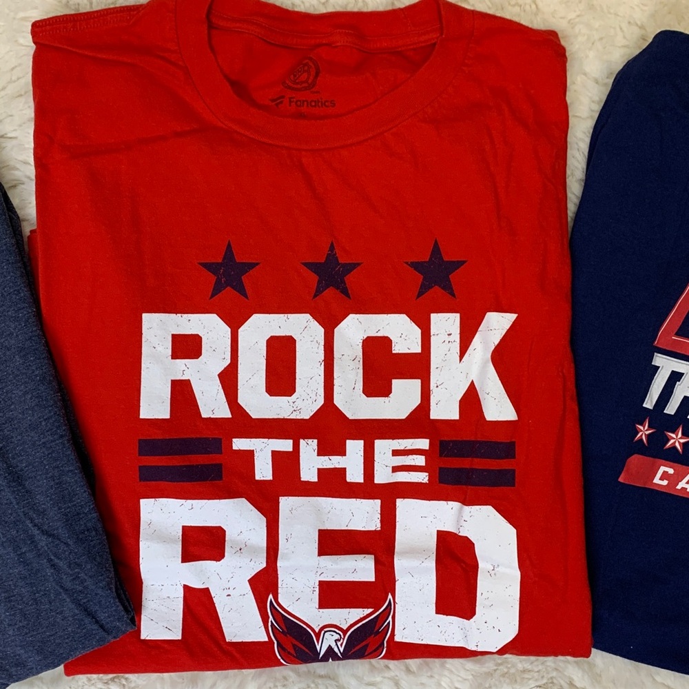 3 Washington Capitals Tee Shirts Men’s Size XL Bundle - Picture 3 of 5